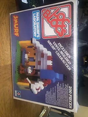 Vintage 1982 Entex Loc Blocs Papa Smurf's Laboratory NEW SEALED BOX No.1476 Rare • $120