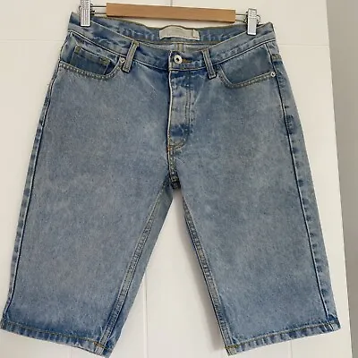 £6 • Buy Topman W28 Mens Light Blue Denim Skinny Shorts Button Fly 5 Pockets