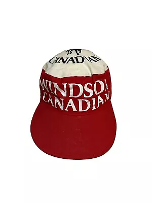 Windsor Canadian Whiskey Vintage Pillbox Painters Hat Red White Mountie • $30