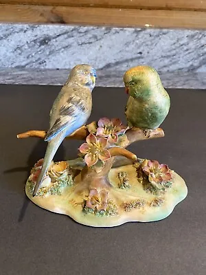Vintage Parakeet Bird Made In  Japan 2 Birds On Branch 7x 3.5 • $15
