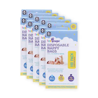 1st Care 500PCE Disposable Nappy Bags Scented Easy Tie Travel Handy No Mess  • $19.95