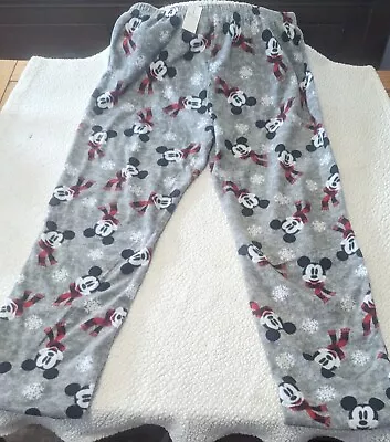 Disney Mickey Mouse Fleece  Sleep Pajama Pants Men's Size LG NEW • $11