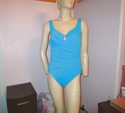 MIRACLESUIT Gandolf Size 16 SWIMSUIT One Piece MUST HAVE Underwire SLIMMING Turq • $49.77