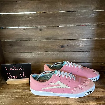 Mens Lakai Sheffield Leon Pink Canvas Skateboarding Sneakers Shoes Size 12 M GUC • $49.99
