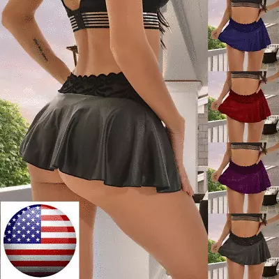 Women Sexy High Waist A-line Skater Mini Skirt Pleated Short School Skirts Dress • $7.95