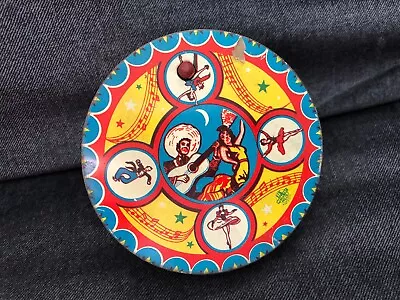 Vintage TIN LITHO Noise Maker Mexican Dance Guitar Man Lady Dancer Music Notes • $19.99