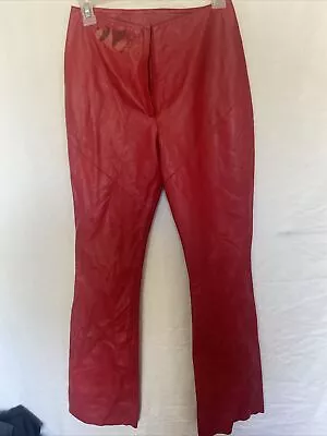 Giotto Firenze Red Leather Pants Italian Made • $11.99
