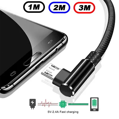 2m 3m Fast Charge Charger Micro USB Data Sync Cable For Samsung S6 S7 Edge A10 • $8.59