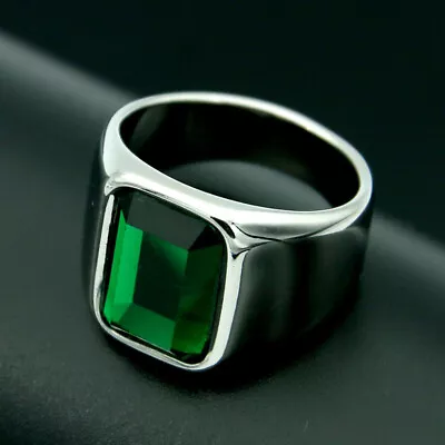 Men's Ring Multi Color Fashion Gemstone Titanium Steel Men's And Women's Ring • $9.89