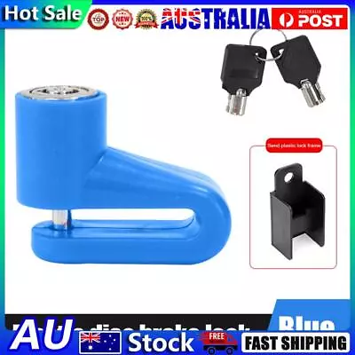 Electric Scooter Disc Brake Lock Anti Theft With Lock Frame For M365 (Blue) • $8.13