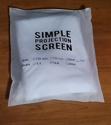 Movie Projector Screen 100 Inch 16:9 Foldable • $8.97