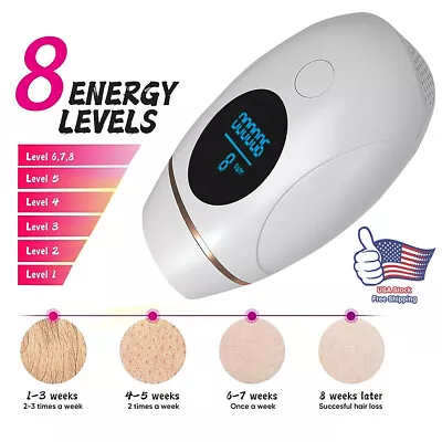 $39.56 • Buy 900000 IPL Laser Hair Removal Epilator Permanent Body Machine Face Leg W/Glasses