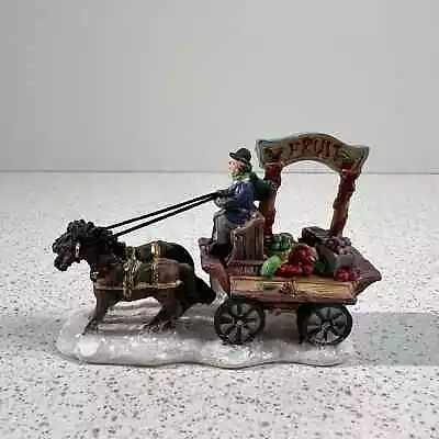 Windham Heights Horse Drawn Fruit Cart Christmas Village Mini Building Figurine • $20