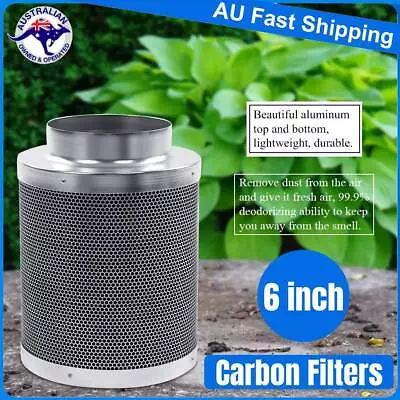 6  Inch Carbon Filter Odor Control For Fan Grow Hydroponics Tent Extractor 300mm • $55.98