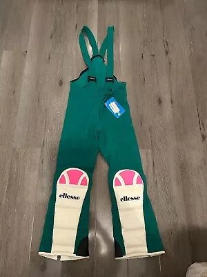 Vintage Ladies Ellesse Ski Trousers Saloupettes Uk 6 80s - 90s New Old Stock • $50.52