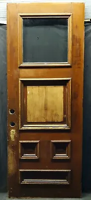 35.5 X93.5 X2  Antique Vintage Wood Wooden Entry Exterior Door Window Wavy Glass • $799.99