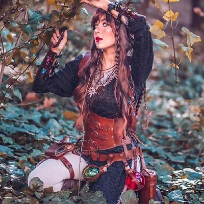 Larp Medieval Steampunk Corset Wide Belt Women Knight Armor • $119.90