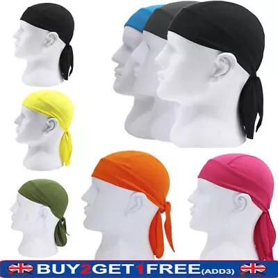 Mens Summer Running Riding Bandana Unisex Headscarf Headband Men Head Scarf • $10.99