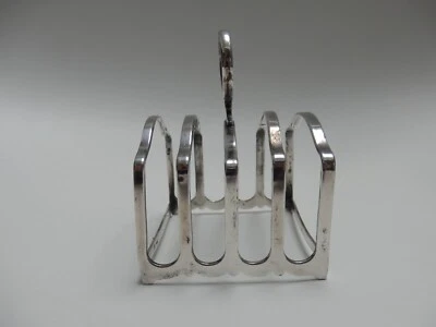 £4.99 • Buy Vintage Small Silver Plate 4 Slice Toast Rack