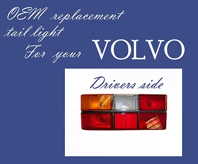 Volvo 240 244 Tail Light Left Side W/ Black Trim 1986-93 Made In Eu 1372449 • $77.99