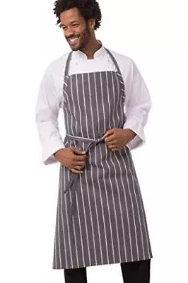 Chef Works Men's A100bcs English Chef Apron Black Chalk Stripe • $32.76