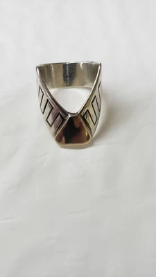 $199.99 • Buy  Christin Wolf Sterling Silver & 14K Yellow Gold Abstract Ring
