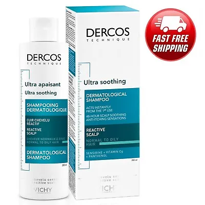 Vichy Dercos Ultra Soothing Shampoo For Normal To Oily Hair 200ml NIB • $22.99