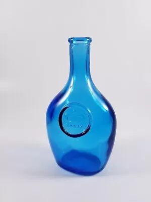 Vintage Wheaton NJ Crown Blue Glass Bottle 5.5  Decorative Collectible Bottle • $10