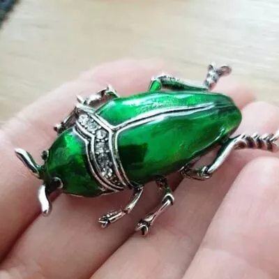 Fun Beetle Brooches Insect Pin Bug Brooch Women Men Jewelry Badges Fashion Gift • $5.40