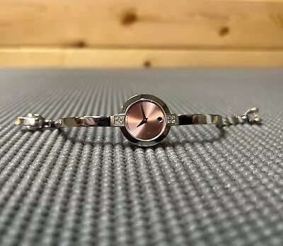 Movado (84 A1 1830 S) Bela Pink Dial Diamond Bezel Ladies Watch | 24mm • $149.99