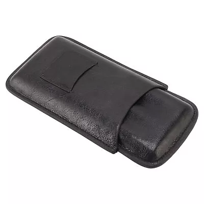 (Black)Leather Cigar Case Portable 3 Finger Cigar Humidor Carrying Case OC YA • $14.98