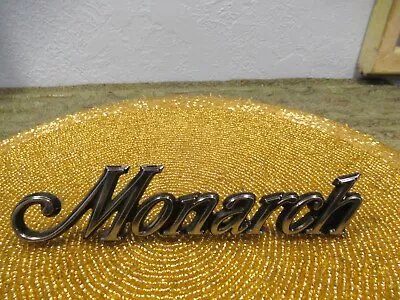  VTG. Metal Mercury Monarch Emblem Script Ford Part # 16B114AC Approx. 6.5  W • $15
