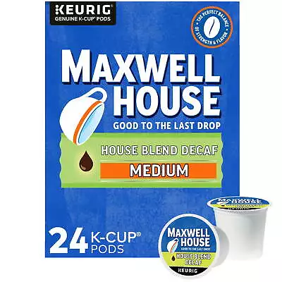 Maxwell House House Blend Decaf Coffee K-Cup Pods Decaffeinated 24 Ct Box USA • $12.78