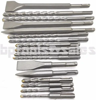 17 Pc Sds Plus Rotary Hammer Bits Drill Bit & Chisel Groove Concrete  • $27.99