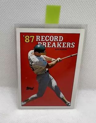 Mark McGwire 1988 Topps Record Breakers #3 Error Card Green Tab • $75