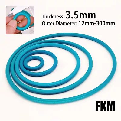 FKM Fluorine Rubber O Ring Seals Oil Resistant 3.5mm Thick 12-300mm Outer Dia • £1.98