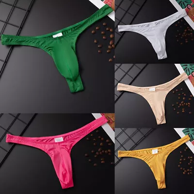 Thong G String Men Briefs Panties Underwear Seamless See-through Ultra-thin • £3.78