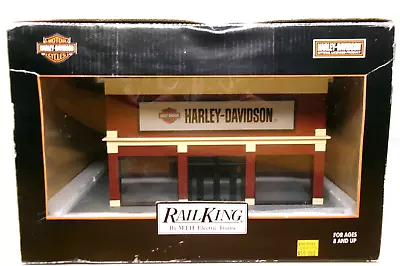 MTH Trains Rail King 30-90111 O Gauge Harley Davidson Motorcycle Dealership Shop • $99.99