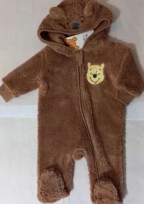 DISNEY WINNIE THE POOH Boy Girl Licensed One-piece Coverall All-in-one Sz 000 • $25.95