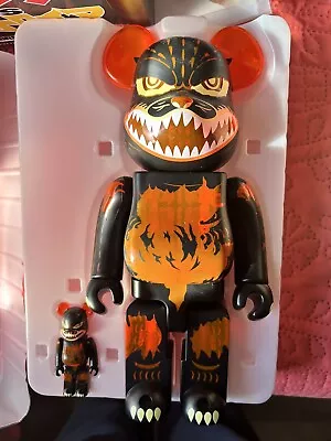 Medicom Toy Bearbrick Be@rbrick 400% And 100% Set Burning Vs Godzilla Destroy • $75