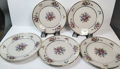 Bavaria Pasco Tirschenreuth Queensrose Bread Plate 1948 6  Floral Roses Set Of 5 • $34