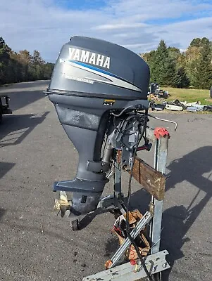 2005 25 HP Yamaha 4 Stroke Outboard Motor 20  Power Tilt W/ Controls Prop • $2850