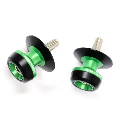 Green Twall CNC Racing Swingarm Spools M10 For Z750 Z750S 08-10 11 12 13 14 15 • $32.28