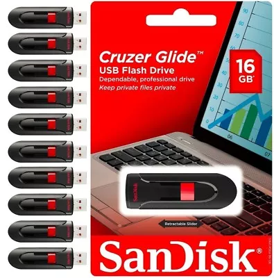 $49.95 • Buy SanDisk 16GB USB 3.0 Flash Drive Memory Stick Thumb Drive Wholesale Lot 10 Pack