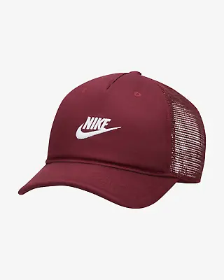 Nike Rise Cap Structured Trucker Hat Night Maroon SZ M/L Unisex FB5378-681 • $25.99