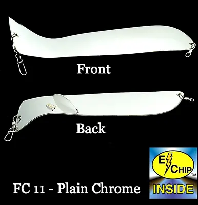 PRO-TROLL Fish N Chip FBFC 11  #639 Plain Chrome Flasher - New • $8