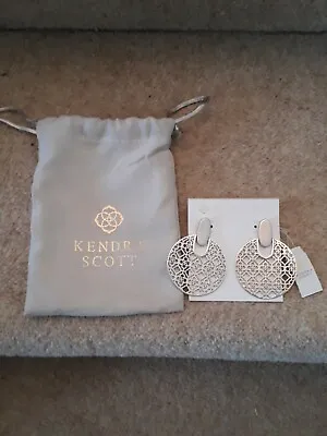 Kendra Scott Didi Drop Earrings 14ct Gold Plated In Silver With Bag • £44