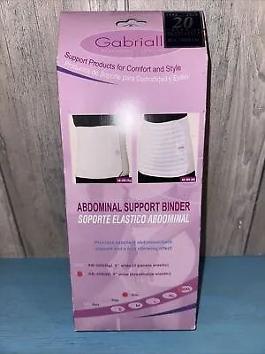 Gabrialla Breathable Abdominal Support Binder Elastic Belly Wrap.AB-309w 2XL Whi • $19.99