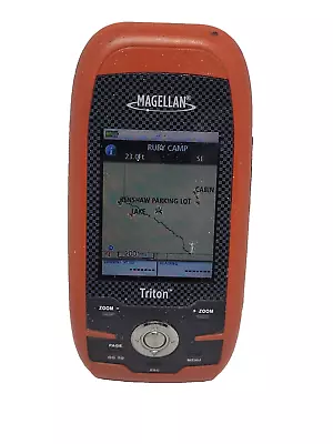 Red Magellan Triton 400 Waterproof Hiking GPS Outdoors • $56.06