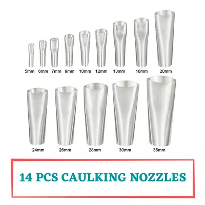 $7.59 • Buy 14Pcs Perfect Caulking Finisher Caulk Nozzle Applicator Sealant Finishing Tool